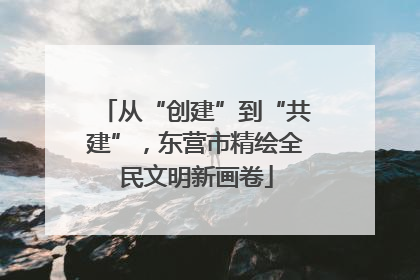 从“创建”到“共建”，东营市精绘全民文明新画卷