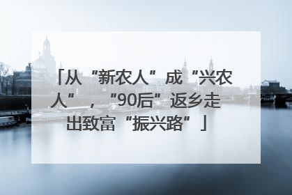 从“新农人”成“兴农人”，“90后”返乡走出致富“振兴路”
