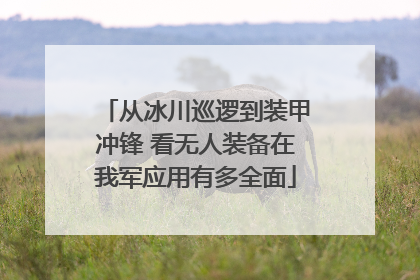 从冰川巡逻到装甲冲锋 看无人装备在我军应用有多全面