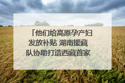 他们给高原孕产妇发放补贴 湖南援藏队协助打造西藏首家高原产儿协同中心