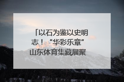 以石为鉴以史明志！“华彩乐章”山东体育集藏展聚焦“岱石丹心”
