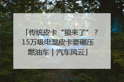传统皮卡“狼来了”？15万级电混皮卡要碾压燃油车｜汽车风云