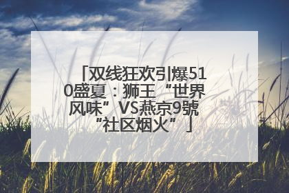 双线狂欢引爆510盛夏：狮王“世界风味”VS燕京9號“社区烟火”