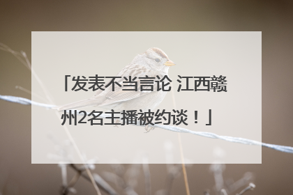 发表不当言论 江西赣州2名主播被约谈！