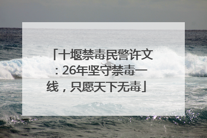 十堰禁毒民警许文：26年坚守禁毒一线，只愿天下无毒