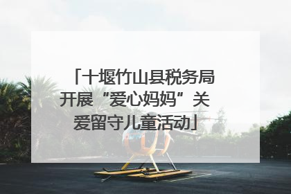 十堰竹山县税务局开展“爱心妈妈”关爱留守儿童活动