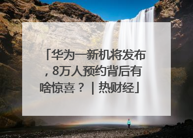 华为一新机将发布，8万人预约背后有啥惊喜？｜热财经