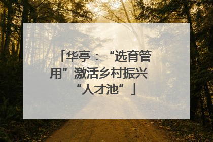 华亭：“选育管用”激活乡村振兴“人才池”