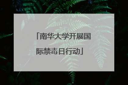 南华大学开展国际禁毒日行动