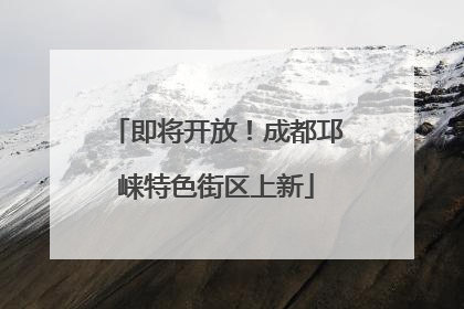 即将开放！成都邛崃特色街区上新