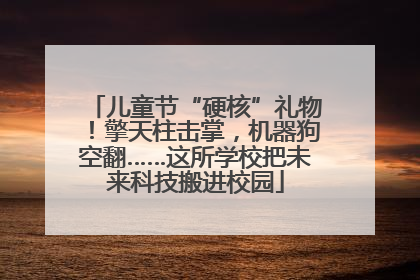 儿童节“硬核”礼物！擎天柱击掌，机器狗空翻……这所学校把未来科技搬进校园