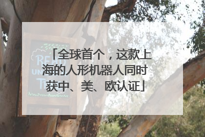 全球首个，这款上海的人形机器人同时获中、美、欧认证