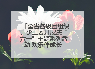 全省各级团组织、少工委开展庆“六一”主题系列活动 欢乐伴成长 筑梦向未来