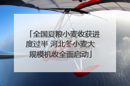 全国夏粮小麦收获进度过半 河北冬小麦大规模机收全面启动