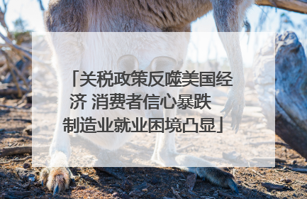 关税政策反噬美国经济 消费者信心暴跌 制造业就业困境凸显