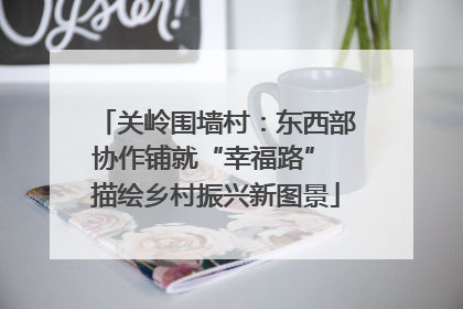 关岭围墙村：东西部协作铺就“幸福路” 描绘乡村振兴新图景