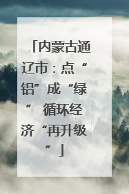 内蒙古通辽市：点“铝”成“绿” 循环经济“再升级”