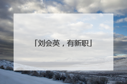 刘会英，有新职