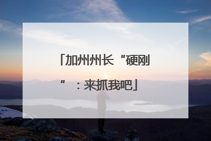 加州州长“硬刚”：来抓我吧