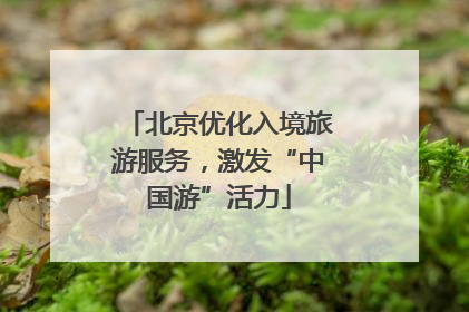北京优化入境旅游服务，激发“中国游”活力