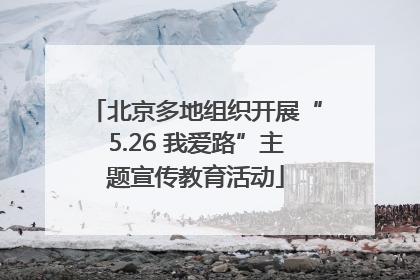 北京多地组织开展“5.26 我爱路”主题宣传教育活动