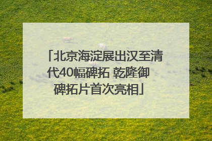 北京海淀展出汉至清代40幅碑拓 乾隆御碑拓片首次亮相