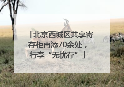 北京西城区共享寄存柜再添70余处，行李“无忧存”