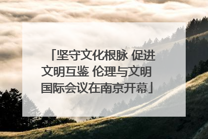 坚守文化根脉 促进文明互鉴 伦理与文明国际会议在南京开幕