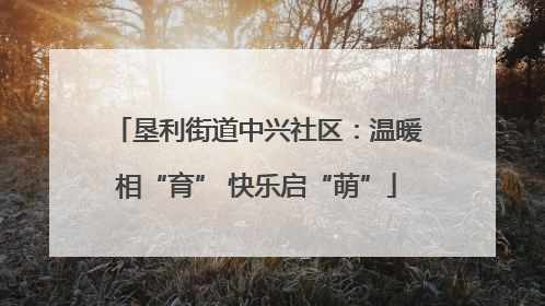 垦利街道中兴社区：温暖相“育” 快乐启“萌”