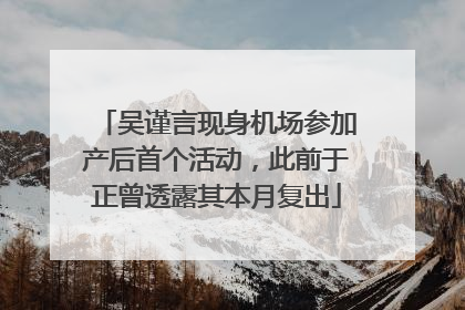 吴谨言现身机场参加产后首个活动，此前于正曾透露其本月复出