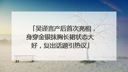 吴谨言产后首次亮相，身穿金银抹胸长裙状态大好，复出话题引热议