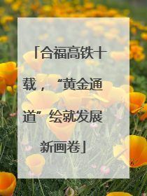 合福高铁十载，“黄金通道”绘就发展新画卷
