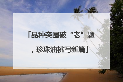 品种突围破“老”题，珍珠油桃写新篇