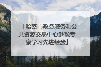 哈密市政务服务和公共资源交易中心赴豫考察学习先进经验