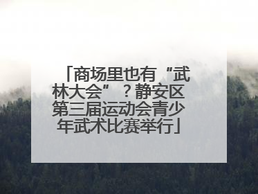 商场里也有“武林大会”？静安区第三届运动会青少年武术比赛举行