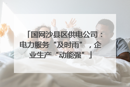 国网沙县区供电公司：电力服务“及时雨”，企业生产“动能强”
