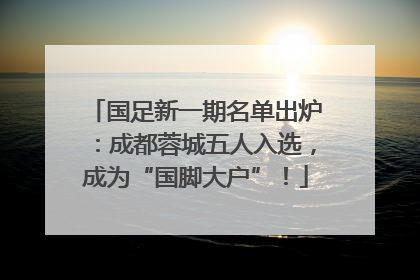 国足新一期名单出炉：成都蓉城五人入选，成为“国脚大户”！