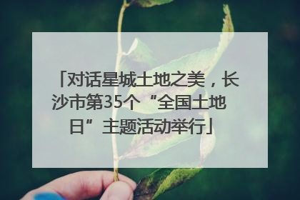 对话星城土地之美，长沙市第35个“全国土地日”主题活动举行