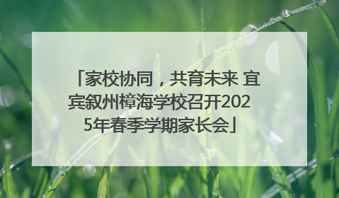 家校协同，共育未来 宜宾叙州樟海学校召开2025年春季学期家长会