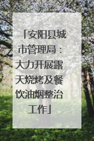 安阳县城市管理局：大力开展露天烧烤及餐饮油烟整治工作