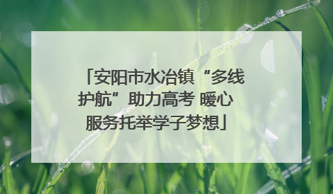 安阳市水冶镇“多线护航”助力高考 暖心服务托举学子梦想
