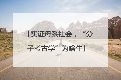 实证母系社会，“分子考古学”为啥牛