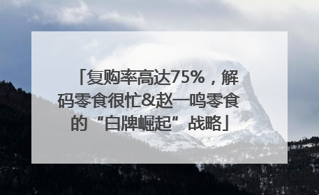 复购率高达75%，解码零食很忙&赵一鸣零食的“白牌崛起”战略