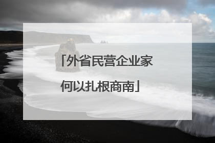 外省民营企业家何以扎根商南
