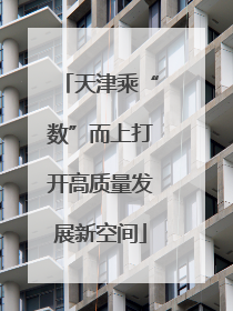 天津乘“数”而上打开高质量发展新空间