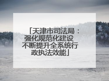 天津市司法局：强化规范化建设 不断提升全系统行政执法效能
