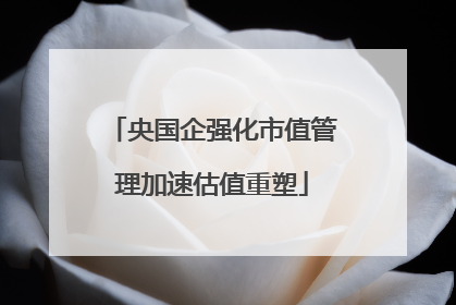 央国企强化市值管理加速估值重塑