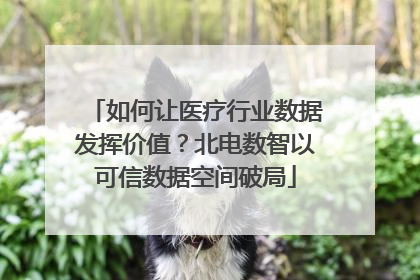 如何让医疗行业数据发挥价值？北电数智以可信数据空间破局