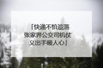 快递不慎遗落 张家界公交司机仗义出手暖人心