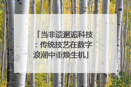 当非遗邂逅科技：传统技艺在数字浪潮中重焕生机